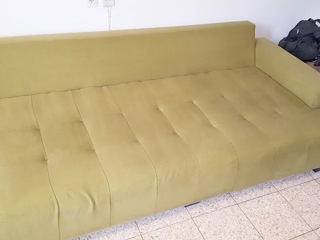 ספה בבד רחיץ - אחרי ניקוי
